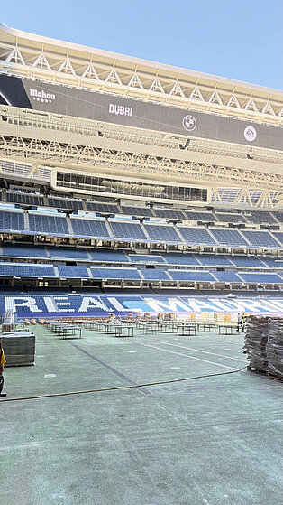 Sitzreihen im Stadion von Real Madrid