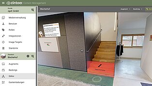 Einrichtung einer Treppe in zintoo