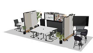 Set-Up mit drei verschiedenen Collaboration Zonen